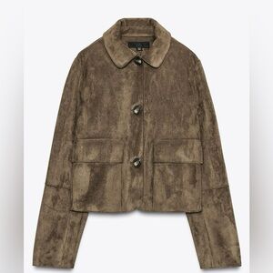 Zara Tan/Olive Faux Suede XS Never Worn